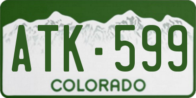 CO license plate ATK599