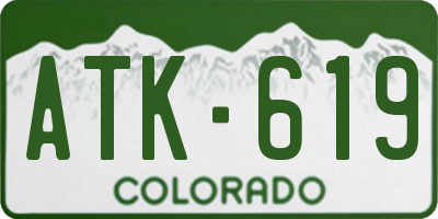 CO license plate ATK619