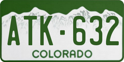 CO license plate ATK632