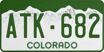 CO license plate ATK682