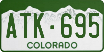 CO license plate ATK695