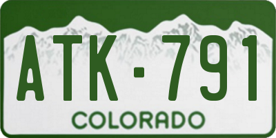 CO license plate ATK791