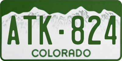 CO license plate ATK824