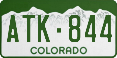 CO license plate ATK844