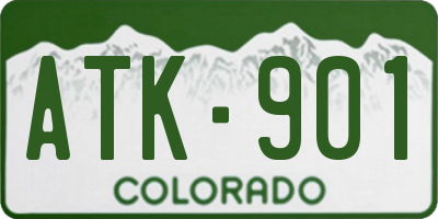 CO license plate ATK901