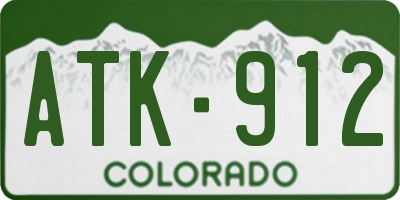 CO license plate ATK912