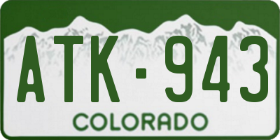 CO license plate ATK943