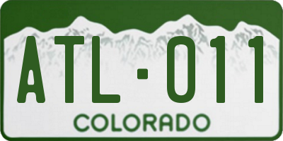 CO license plate ATL011