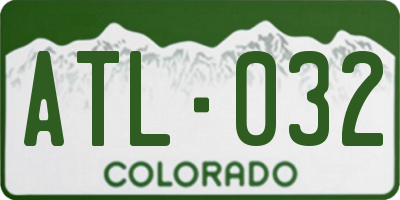 CO license plate ATL032