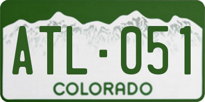 CO license plate ATL051