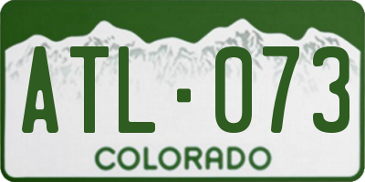 CO license plate ATL073