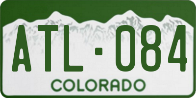 CO license plate ATL084