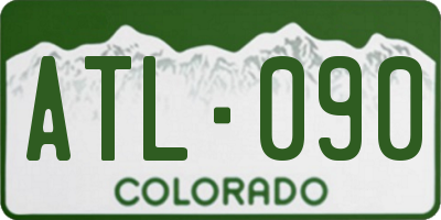 CO license plate ATL090