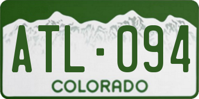 CO license plate ATL094
