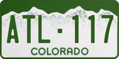 CO license plate ATL117