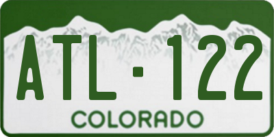 CO license plate ATL122