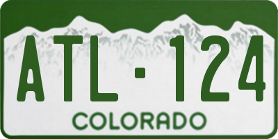 CO license plate ATL124