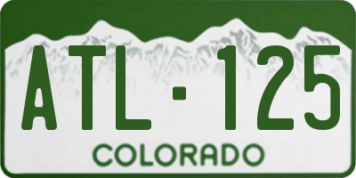 CO license plate ATL125