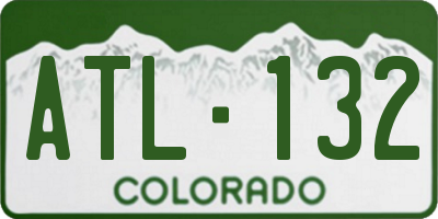 CO license plate ATL132