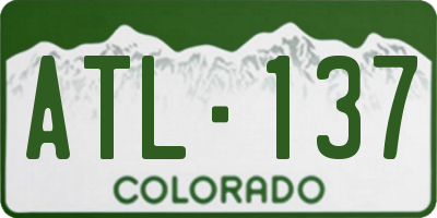 CO license plate ATL137