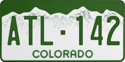 CO license plate ATL142