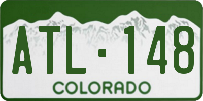 CO license plate ATL148