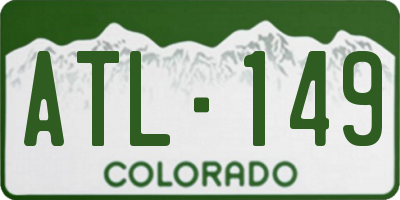 CO license plate ATL149