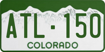 CO license plate ATL150