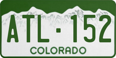CO license plate ATL152