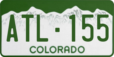 CO license plate ATL155