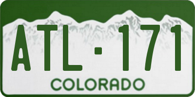 CO license plate ATL171