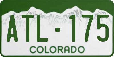 CO license plate ATL175