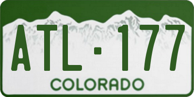 CO license plate ATL177