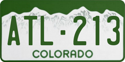 CO license plate ATL213