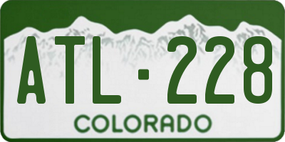 CO license plate ATL228