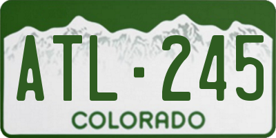 CO license plate ATL245