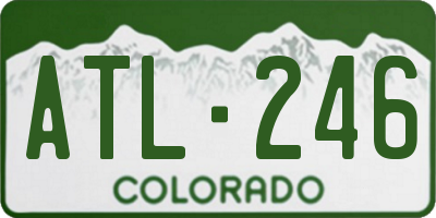 CO license plate ATL246