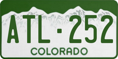 CO license plate ATL252
