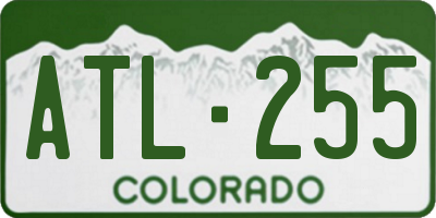 CO license plate ATL255