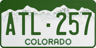 CO license plate ATL257