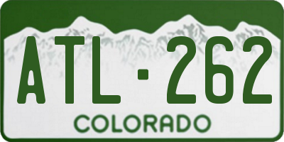 CO license plate ATL262