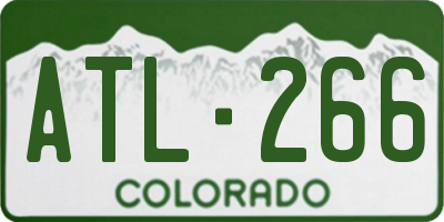 CO license plate ATL266