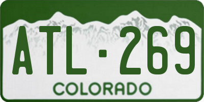 CO license plate ATL269