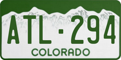 CO license plate ATL294