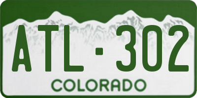 CO license plate ATL302