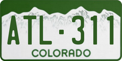 CO license plate ATL311