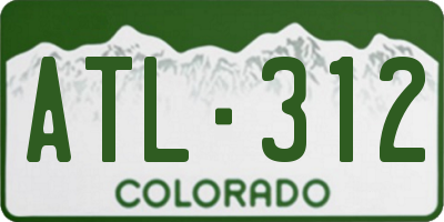 CO license plate ATL312
