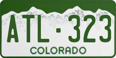 CO license plate ATL323