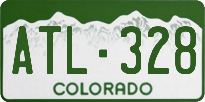 CO license plate ATL328