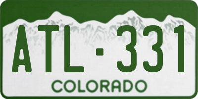 CO license plate ATL331